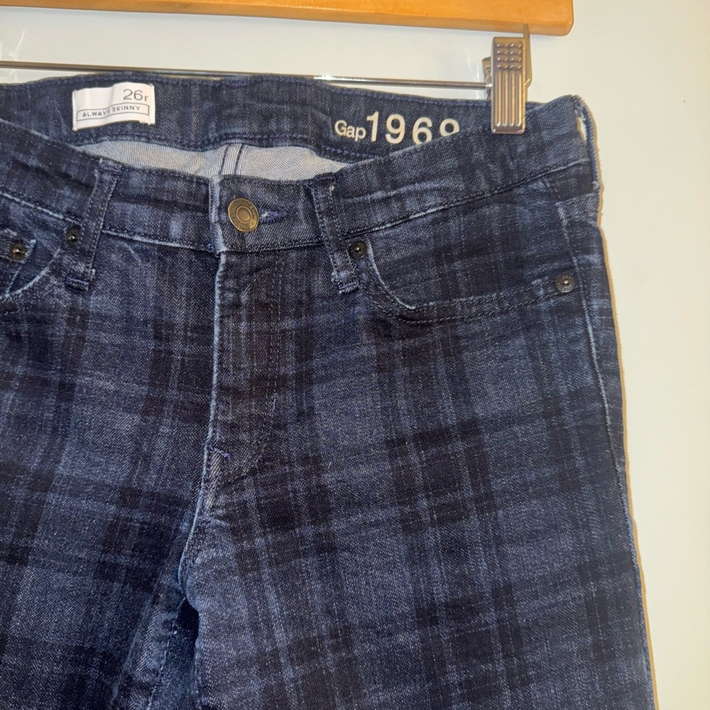 GAP Dark Plaid Women Jeans